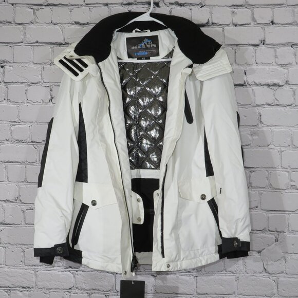 NWT - Women's Ski Winter Coat - White & Black - Picture 5 of 6